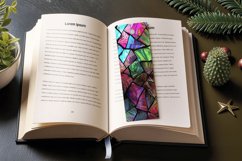 Iridescent Stained Glass PNG Bookmark Sublimation Design Product Image 3
