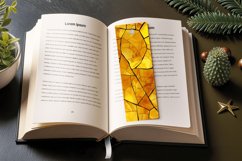 Yellow Stained Glass PNG Bookmark Sublimation Design Product Image 3