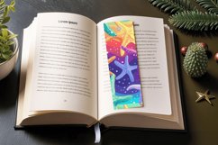 Rainbow Starfish PNG Bookmark Sublimation Designs Product Image 3
