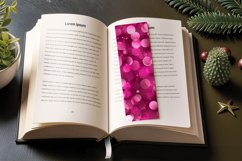 Hot Pink Sparkle Bokeh Crafted PNG Bookmark Sublimation Des Product Image 3