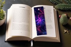 Luxury Disco Neon Flowers PNG Bookmark Sublimation Designs Product Image 3