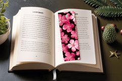 Pretty Pink Flowers PNG Bookmark Sublimation Designs Product Image 3
