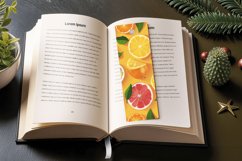 Summer Fresh Citrus Fruits PNG Bookmark Sublimation Design Product Image 3