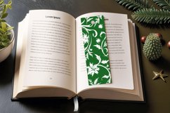 Green and White Christmas PNG Bookmark Sublimation Design Product Image 3