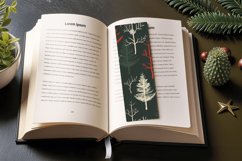 Red &amp; green tree Christmas PNG Bookmark Sublimation Design Product Image 3