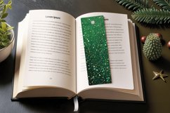 Green Glitter Textures PNG Bookmark Sublimation Design Product Image 3