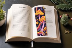 70s Groovy Mushrooms PNG Bookmark Sublimation Designs Product Image 3