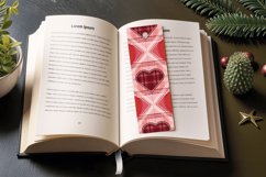 Hearts Valentines Day Plaid PNG Bookmark Sublimation Designs Product Image 3