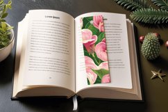 Pink Calla Lily Flowers PNG Bookmark Sublimation Designs Product Image 3