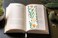 Spring Floral Garden PNG Bookmark Sublimation Designs Product Image 3