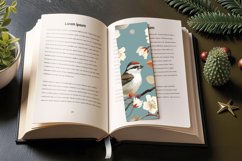 Cute Floral Sparrow PNG Bookmark Sublimation Designs Product Image 3