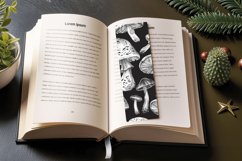 Monochrome Mushrooms PNG Bookmark Sublimation Designs Product Image 3