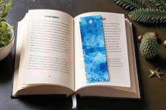 Watercolor Blue Skies Paint Spots PNG Bookmark Sublimation D Product Image 3