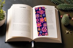 Funky Groovy Boho Flowers PNG Bookmark Sublimation Design Product Image 3