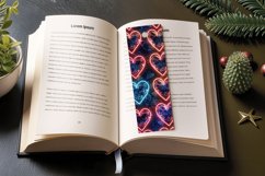 Disco Luxury Glitter Neon Hearts PNG Bookmark Sublimation De Product Image 3