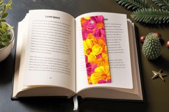 Bright Pink &amp; Yellow Floral PNG Bookmark Sublimation Designs Product Image 3