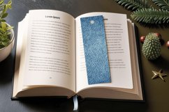 Denim Fabric Light Blue PNG Bookmark Sublimation Des Product Image 3