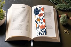 Scandinavian Flowers PNG Bookmark Sublimation Designs Product Image 3