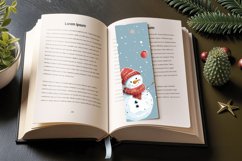 Cute Winter Snowman PNG Bookmark Sublimation Designs Product Image 3