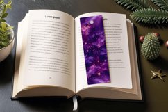 Purple Galaxy PNG Bookmark Sublimation Design Product Image 3