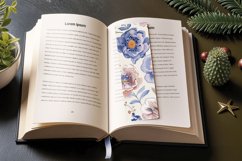 Pastel Embroidery Flowers PNG Bookmark Sublimation Designs Product Image 3