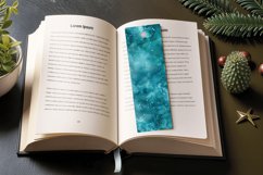 Teal Galaxy Glitter PNG Bookmark Sublimation Design Product Image 3