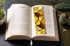 Gold Stained Glass PNG Bookmark Sublimation Designs Product Image 3