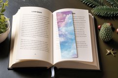Watercolor Pastel Clouds PNG Bookmark Sublimation Designs Product Image 3