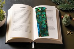 Peacock Stained Glass PNG Bookmark Sublimation Design Product Image 3