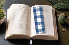 Denim and White Plaid Repeatable PNG Bookmark Sublimation De Product Image 3