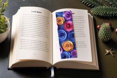 Rolled Paper Flowers PNG Bookmark Sublimation Designs Product Image 3