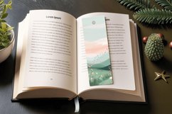 Minimalist Meadows Pastel PNG Bookmark Sublimation Designs Product Image 3