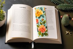 Cute Boho Roses PNG Bookmark Sublimation Designs Product Image 3