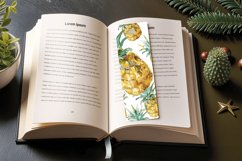 Watercolor Pineapple PNG Bookmark Sublimation Designs Product Image 3