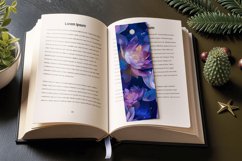 Mystical Lotus Flowers PNG Bookmark Sublimation Designs Product Image 3