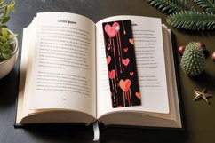 Dripping Loving Hearts PNG Bookmark Sublimation Designs Product Image 3