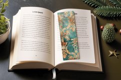 Watercolor and Copper Damask PNG Bookmark Sublimation Design Product Image 3