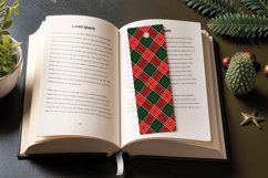 Christmas Plaid PNG Bookmark Sublimation Design Product Image 3