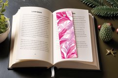 Pink Abstract Leaves PNG Bookmark Sublimation Designs Product Image 3