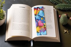 Funky Rainbow Stars Hearts PNG Bookmark Sublimation Design Product Image 3