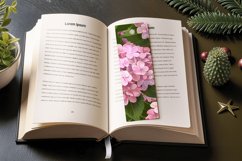 Pink Hydrangeas PNG Bookmark Sublimation Design Product Image 3