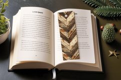 Chevron Wood Texture Floor PNG Bookmark Sublimation Design Product Image 3