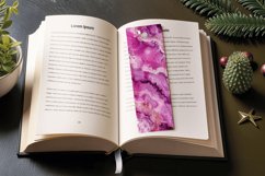 Pink Watercolor Geode PNG Bookmark Sublimation Design Product Image 3