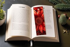 Vibrant Red Sunflower PNG Bookmark Sublimation Design Product Image 3
