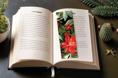 Red Passion Flowers Bouquet PNG Bookmark Sublimation Designs Product Image 3