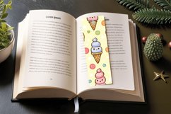 Kawaii Ice Cream PNG Bookmark Sublimation Design Product Image 3