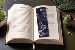 Midnight Boho Blossoms PNG Bookmark Sublimation Designs Product Image 3