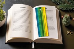 Rainbow Denim Jeans Fabric PNG Bookmark Sublimation Des Product Image 3