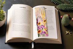 Mixed Media Wildflowers PNG Bookmark Sublimation Designs Product Image 3