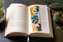 Pastel Jungle Tropical Leaf PNG Bookmark Sublimation Des Product Image 3